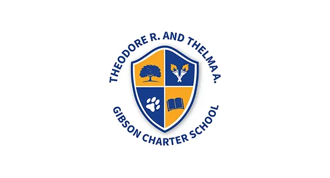Logo that reads Theodore R. and Thelma A. Gibson Charter School