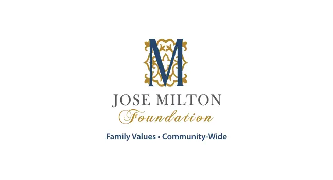 Logo that reads Jose Milton Foundation, Family Values, Community-Wide