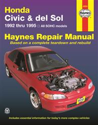 HAYNES 89101 Repair Manual Honda Civic &amp del Sol 92 thru 95 English Paper Format   
