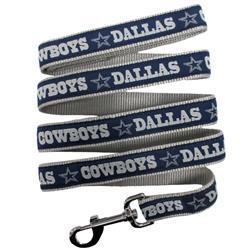 PETS FIRST DAL-3031-LG Pet Leash Dogs Web Type With Loop Handle Large 6" Length Dallas Cowboys Word Mark With Metal Snap Hook