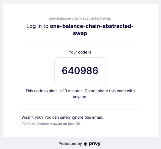 Privy Email Login Code