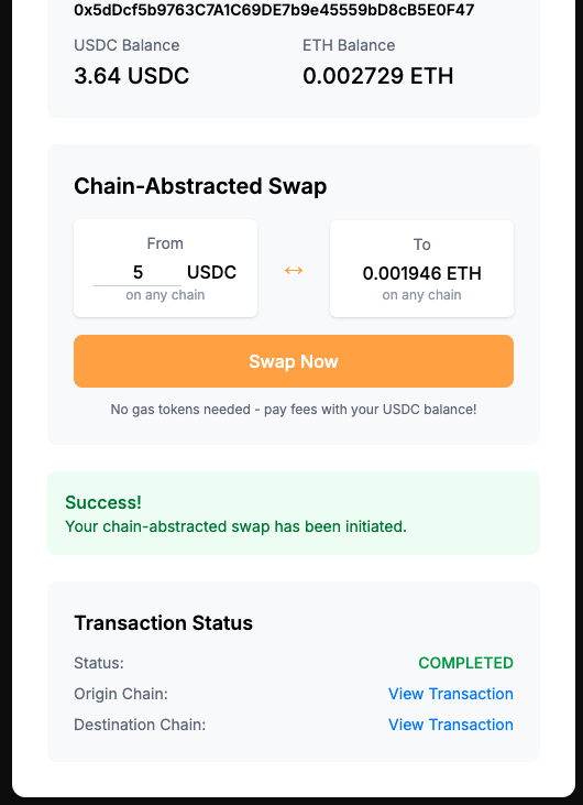 Successful Swap
