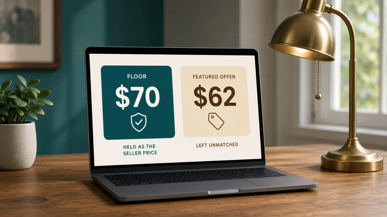 Amazon Repricing Strategy When the Featured Offer Is $62