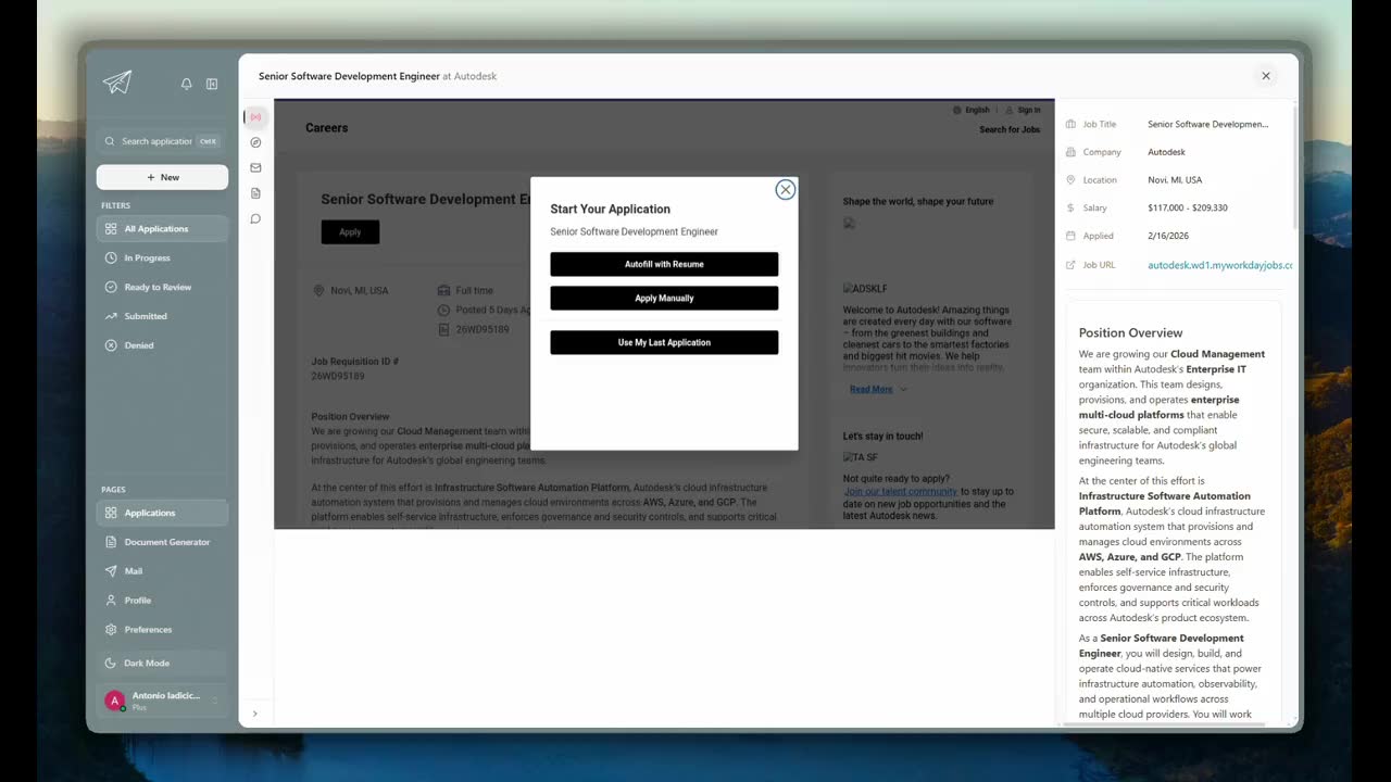 FinalApp dashboard preview