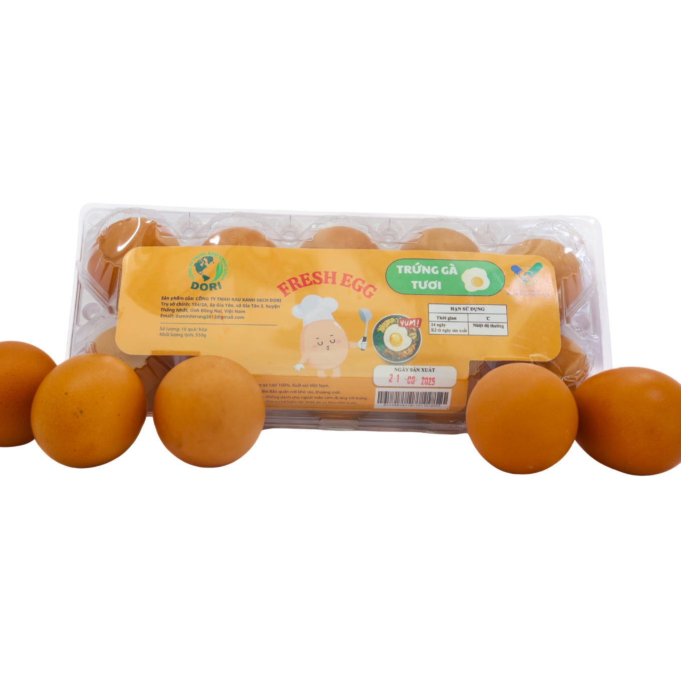 Trứng Gà Tươi Dori 10 Quả (HỘP)