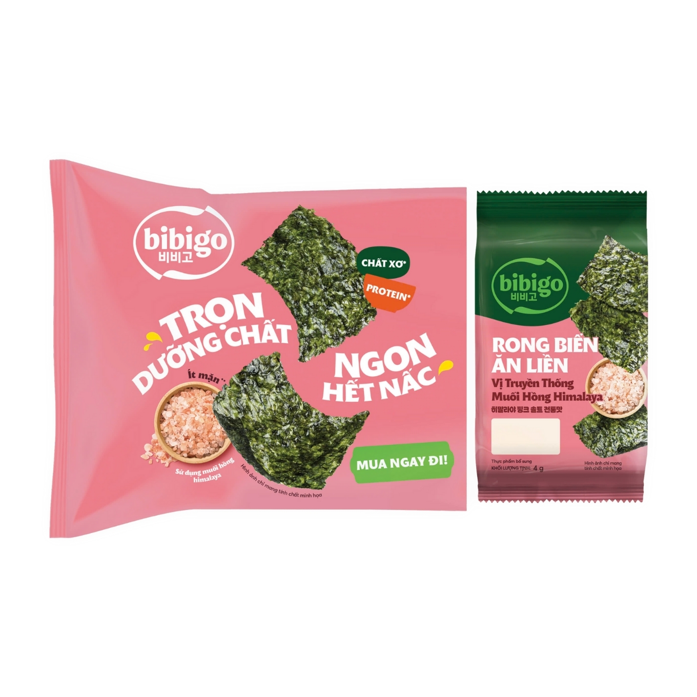 Rong biển ăn liền vị muối hồng Bibigo lốc 3 gói x 4g - Chuỗi siêu thị ...