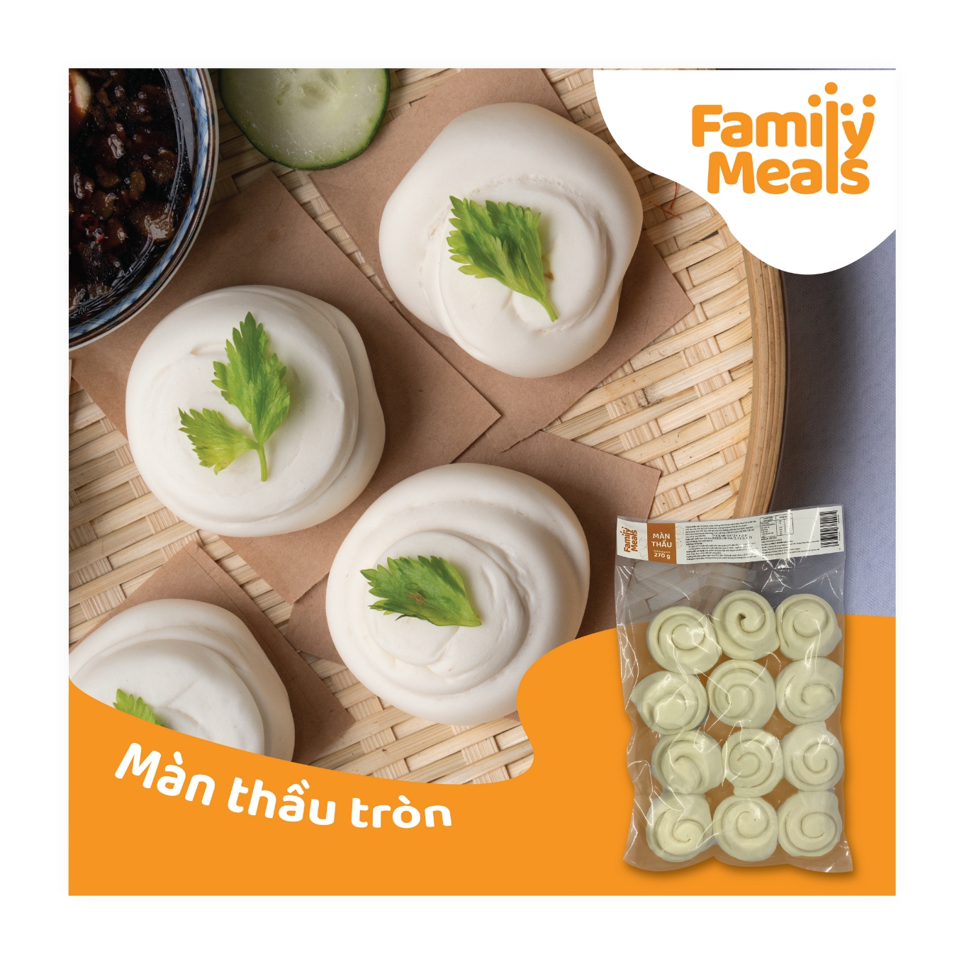 Family Meals Màn Thầu Sữa Đông Lạnh 270g (GÓI)