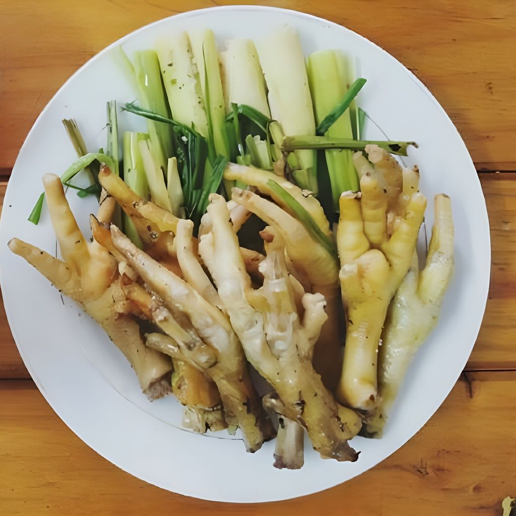 chân gà hấp hành