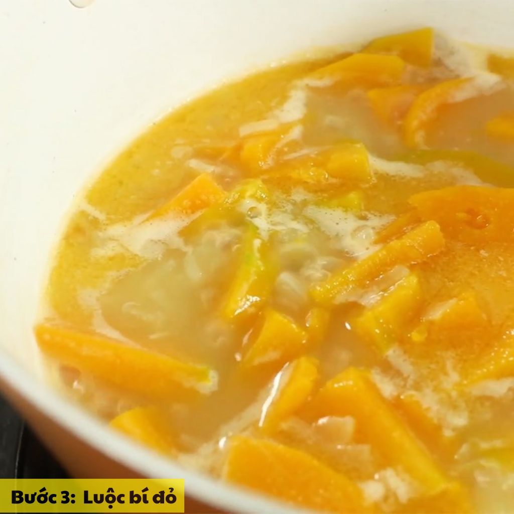luộc bí đỏ
