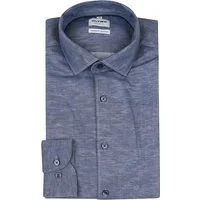 OLYMP Level 5 Overhemd Linnen Blend Blauw