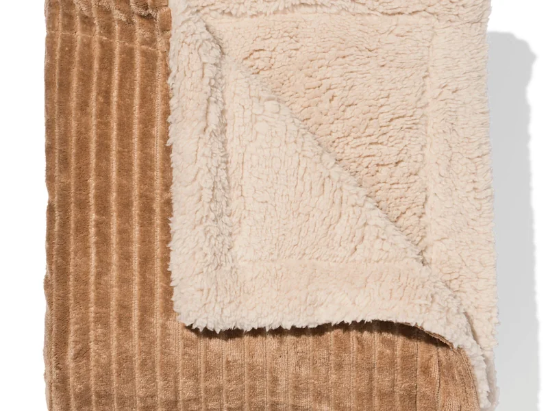 HEMA Plaid 130x150cm sherpa bruin