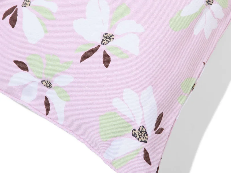 HEMA Kussenhoes 50x50cm katoen bloemen roze