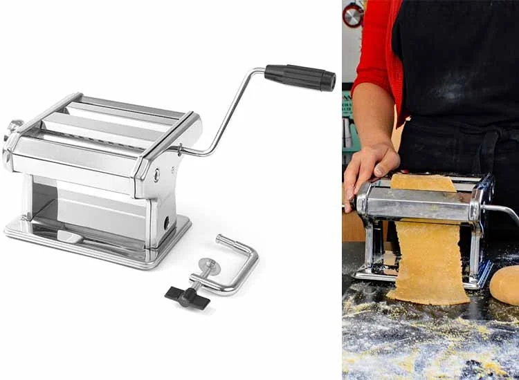 Nonna pastamachine RVS 2-in-1 - Pastamaker met werkbladklem