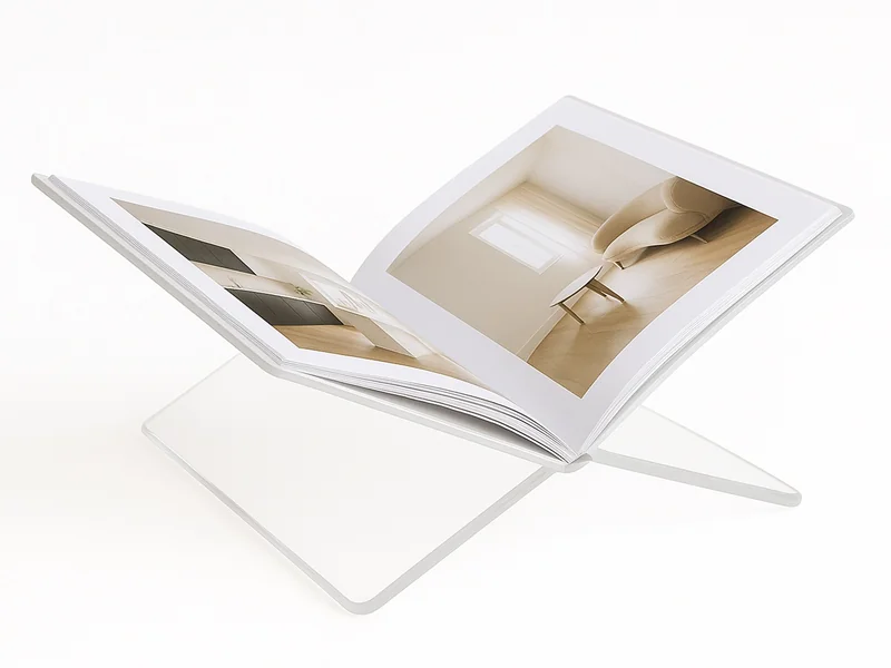 XEMM Boekenstandaard - Acryl - Transparant - 34,5 x 24 x 14 cm