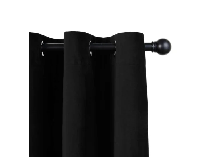 Lifa Living Velvet Gordijn - Met Ringen - 150 Ã 250 cm - Zwart