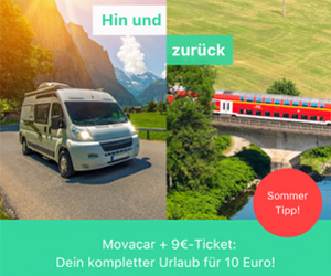 Wohnmobil 1€ hin und Bahn für 9€ zurück Wohnmobil und Bahn für 10€