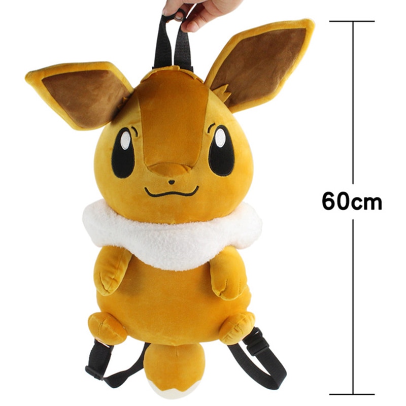 Kawaii Pokemon Backpack Plush Suffed Toy Bag Schoolbag - Eevee 60cm - KawaiiMerch.com