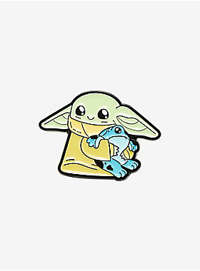 Star Wars The Mandalorian Chibi The Child & Frog Enamel Pin