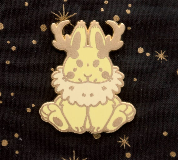 Golden Jackalope Hard Enamel Pin | Etsy