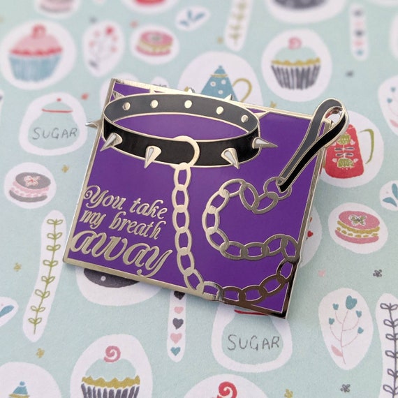 Choker  Hard Enamel BDSM Collar Pin | Etsy