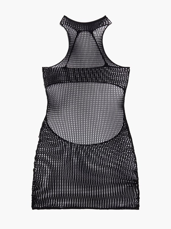 Stranded In Lace Mock Neck Crochet Slip (XS-XL) in Black | SAVAGE X FENTY