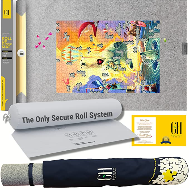 Premium Felt ROLL UP Puzzle Mat for Jigsaw Puzzle