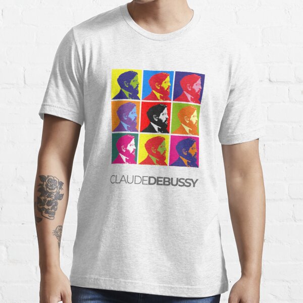 Claude Debussy pop-art portrait poster Essential T-Shirt by CMYKStudio