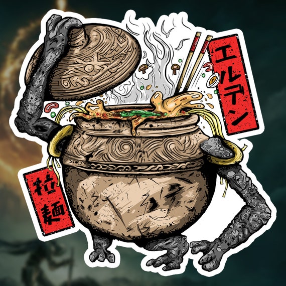 Elden Ramen Elden Ring Die Cut Vinyl Sticker | Etsy