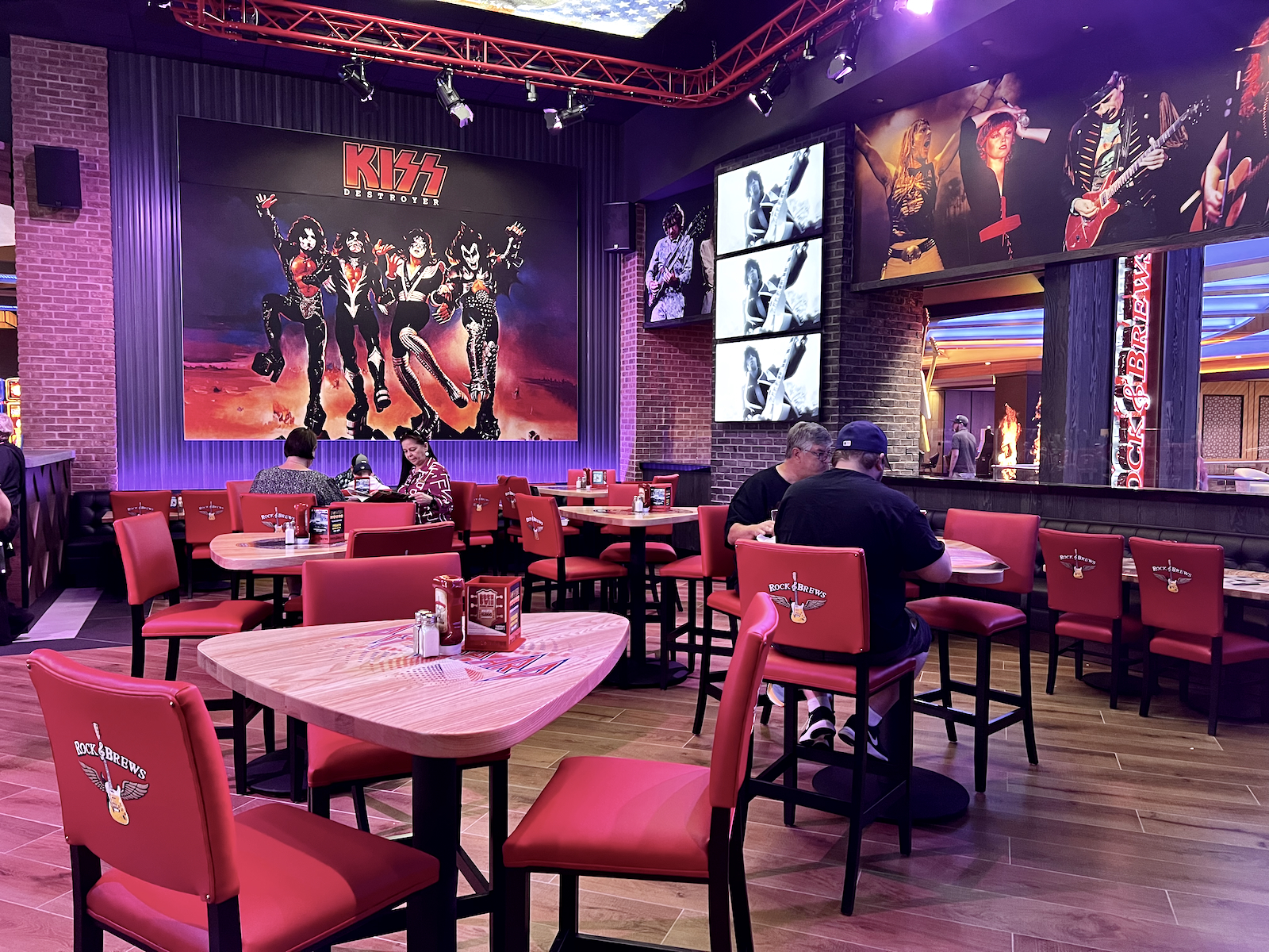 Dining area at Rock & Brews