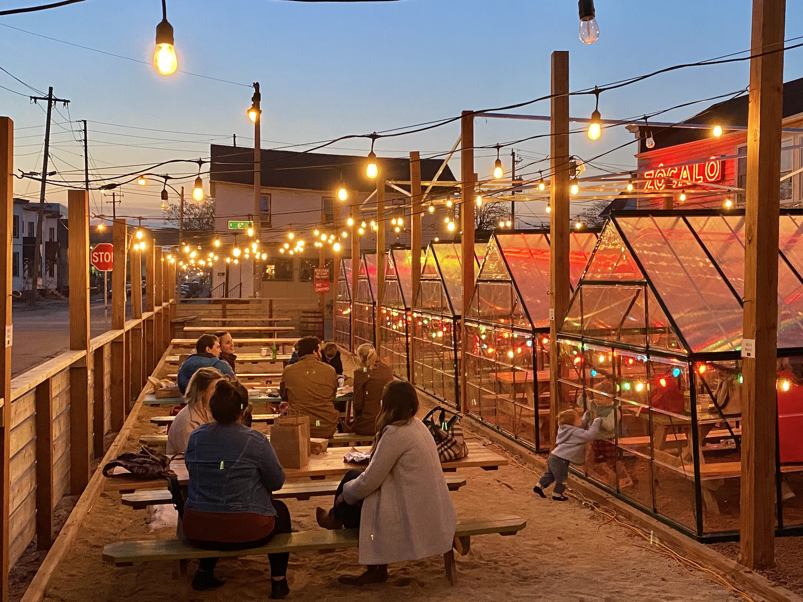 Zocalo at sunset