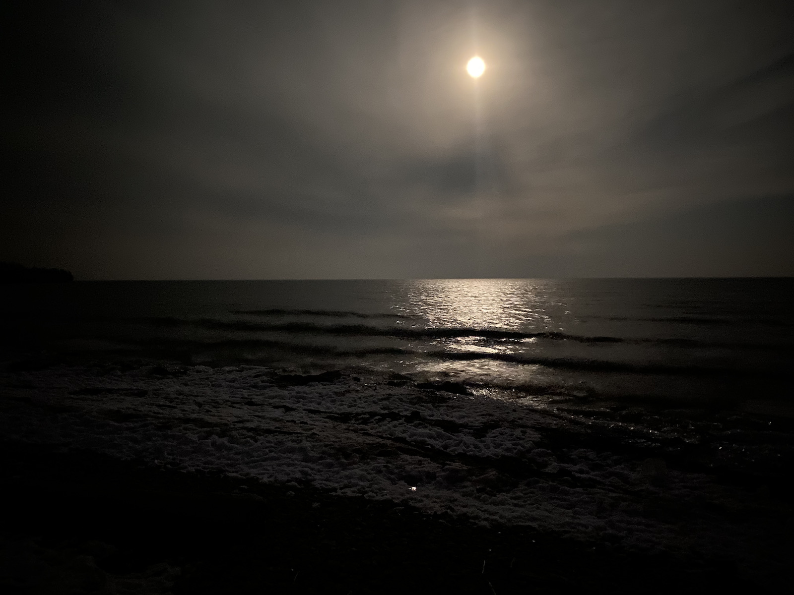 Lake Michigan at night