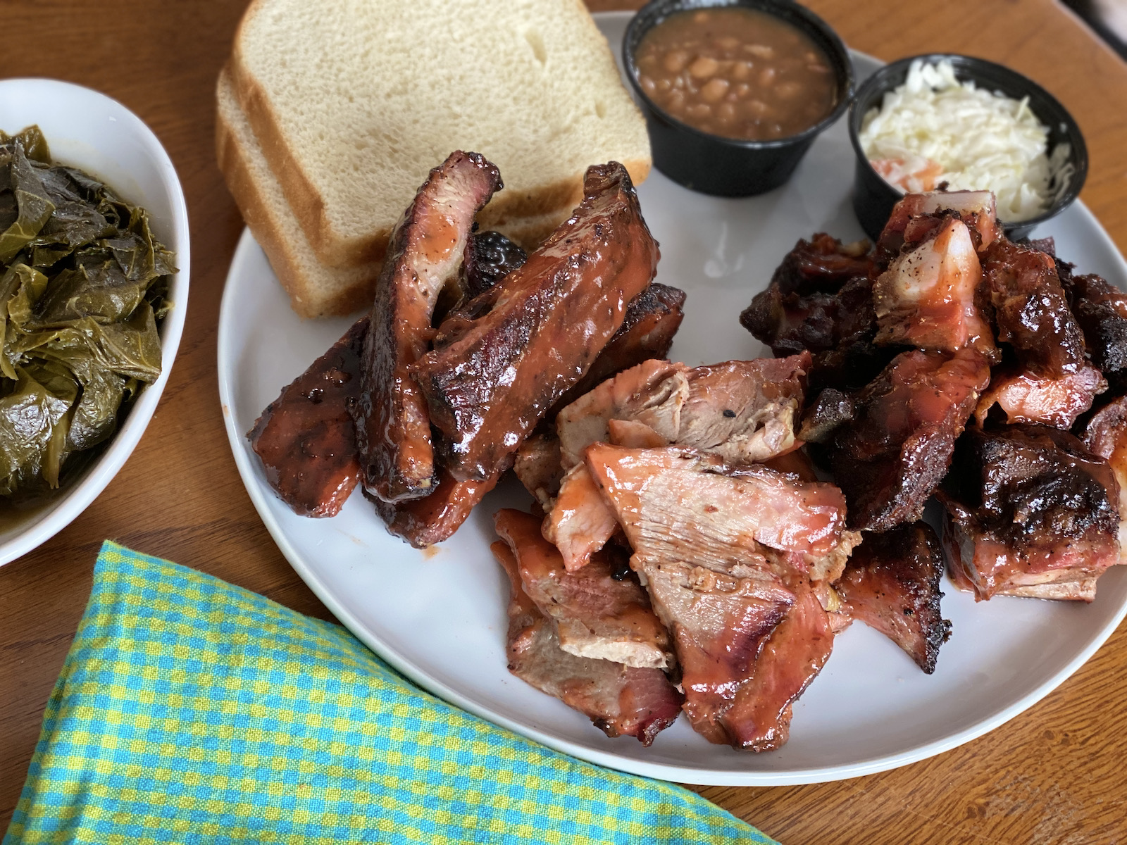 Plate of barbeque from Ashley's Bar-B-Que