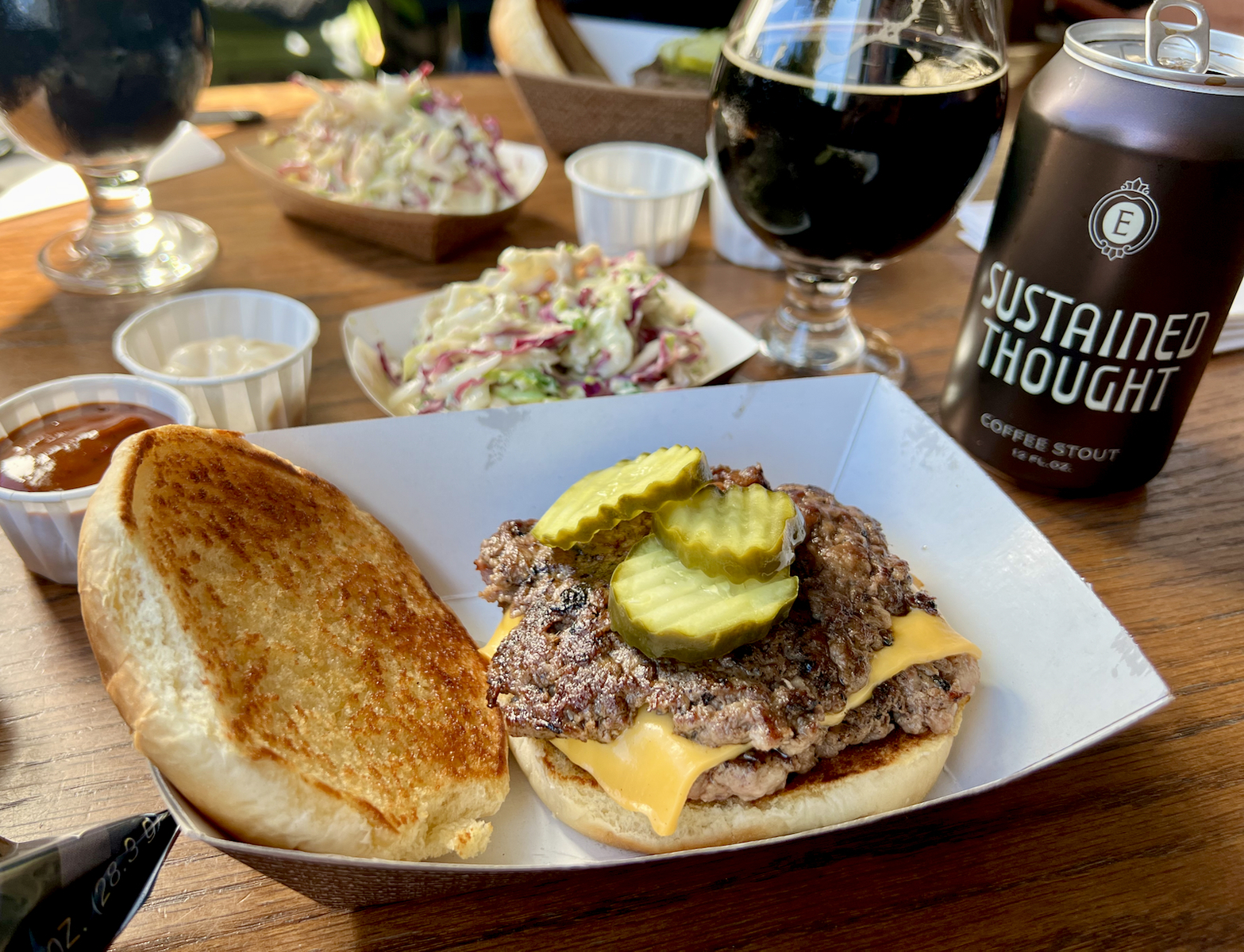 Brisket burger from Sweet Smoke BBQ