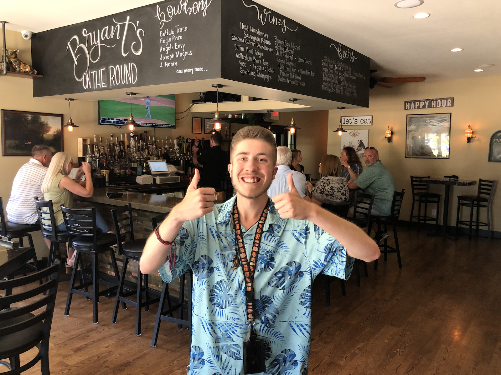 Dominic at the bar