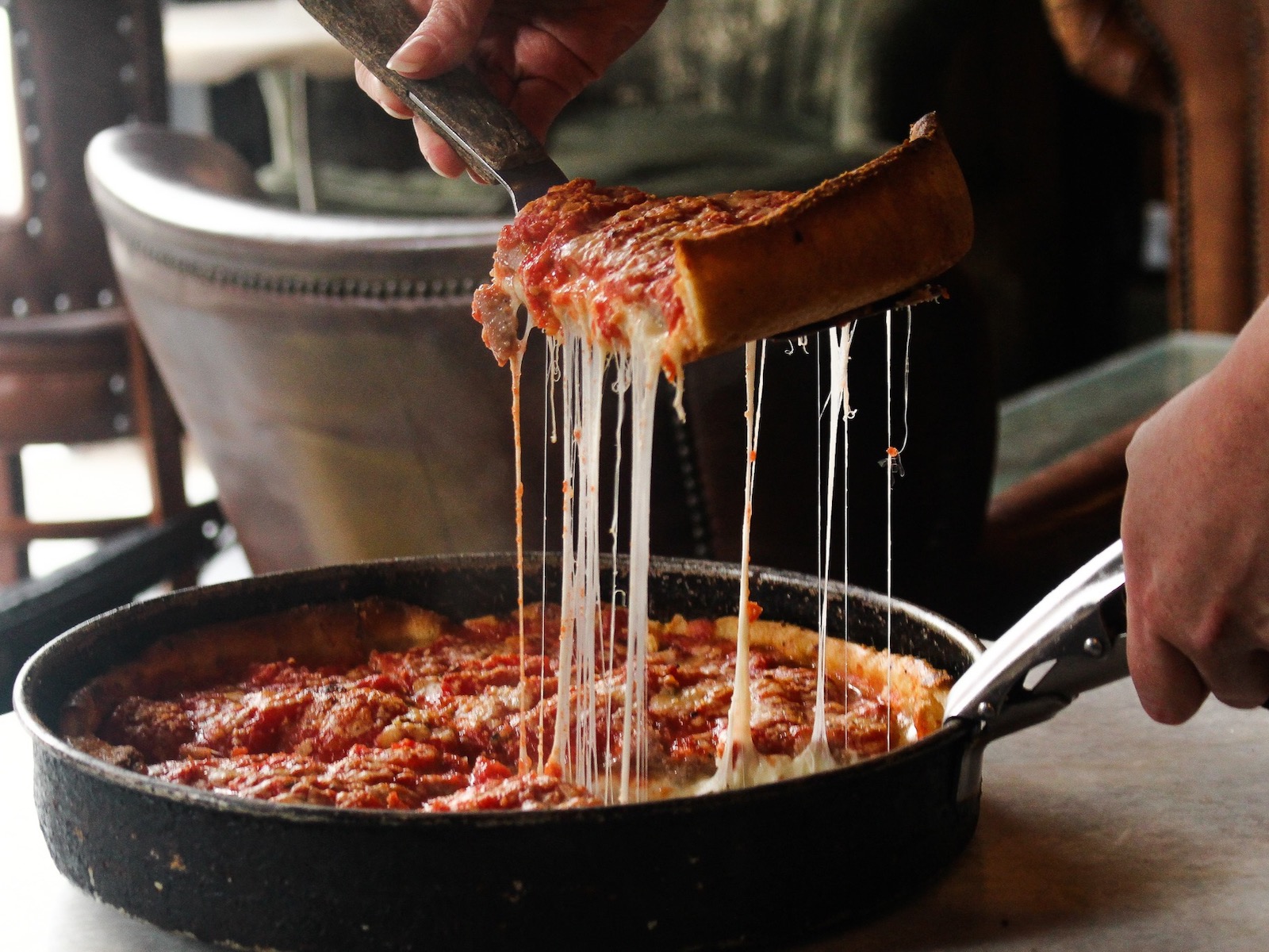 Deep dish pizza