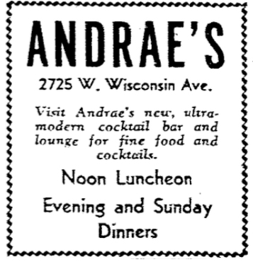 1950s Andrae's ad