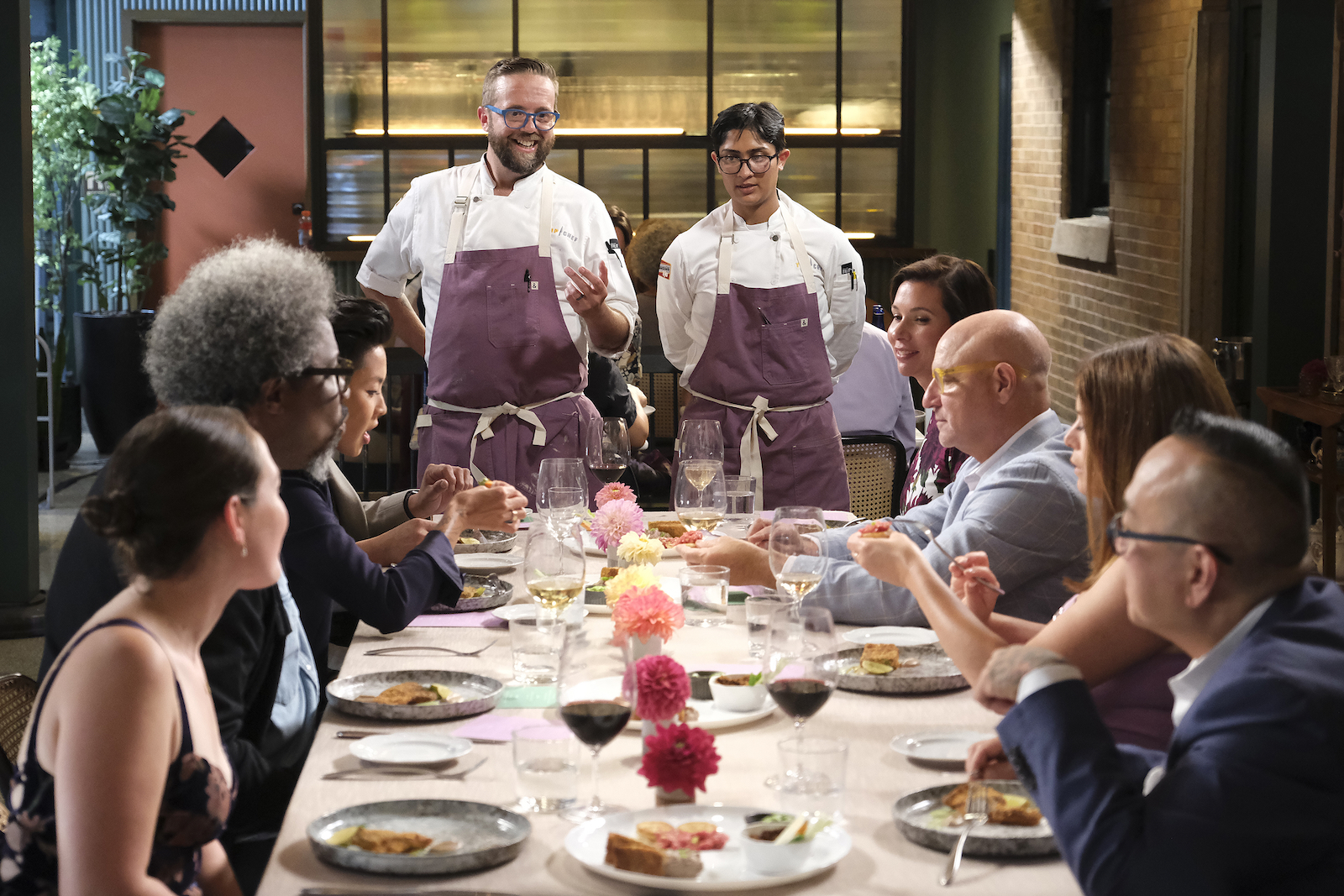 Chefs presenting dishes at The Harvey House