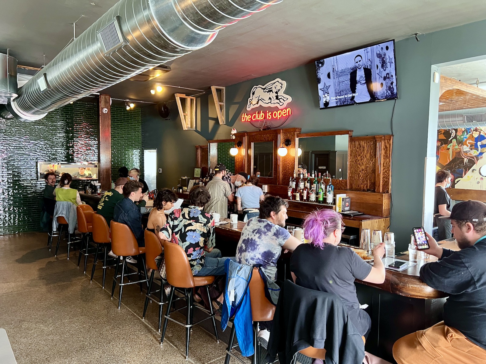 View of the bar area