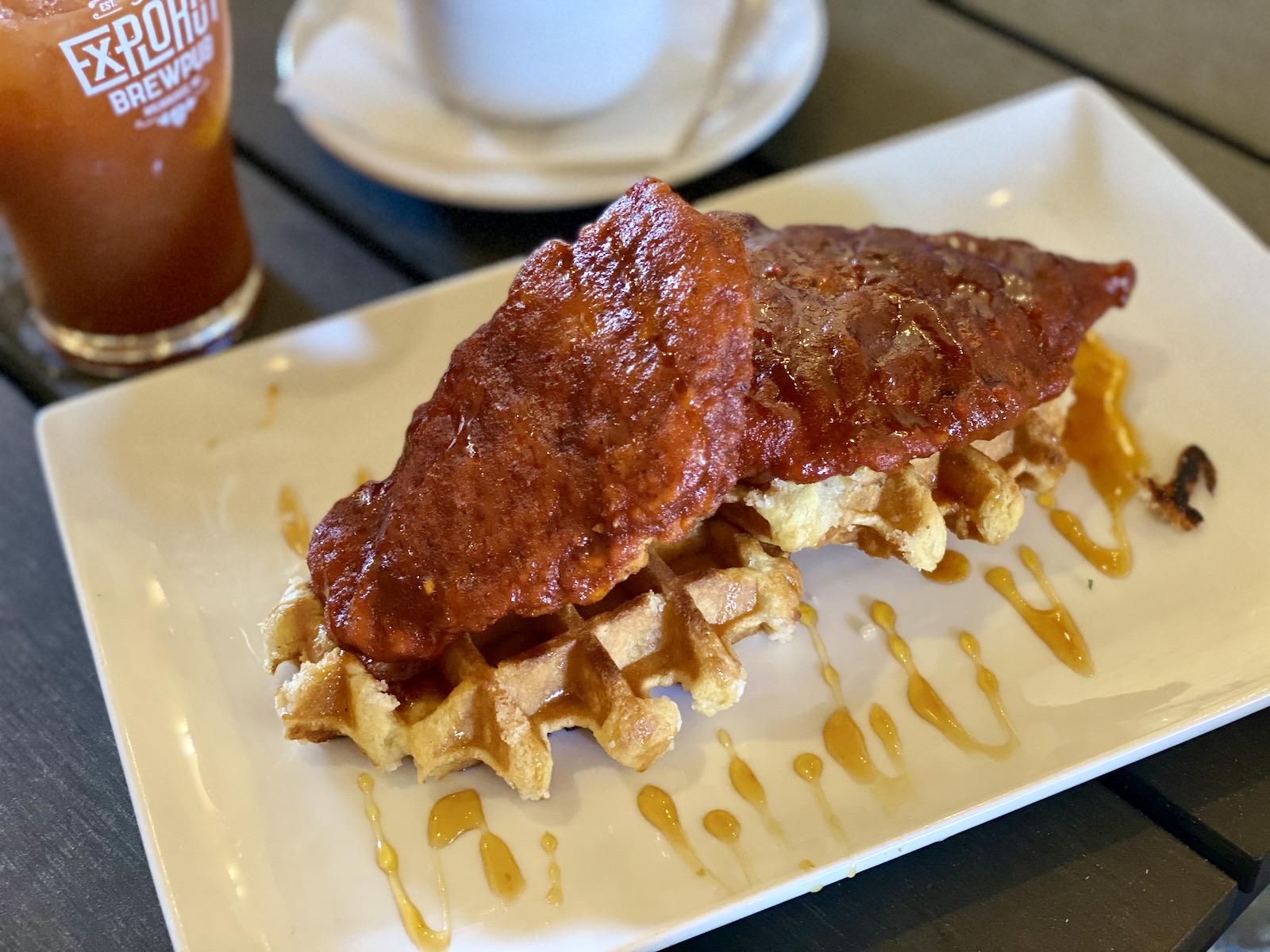 Nashville hot chicken and waffles