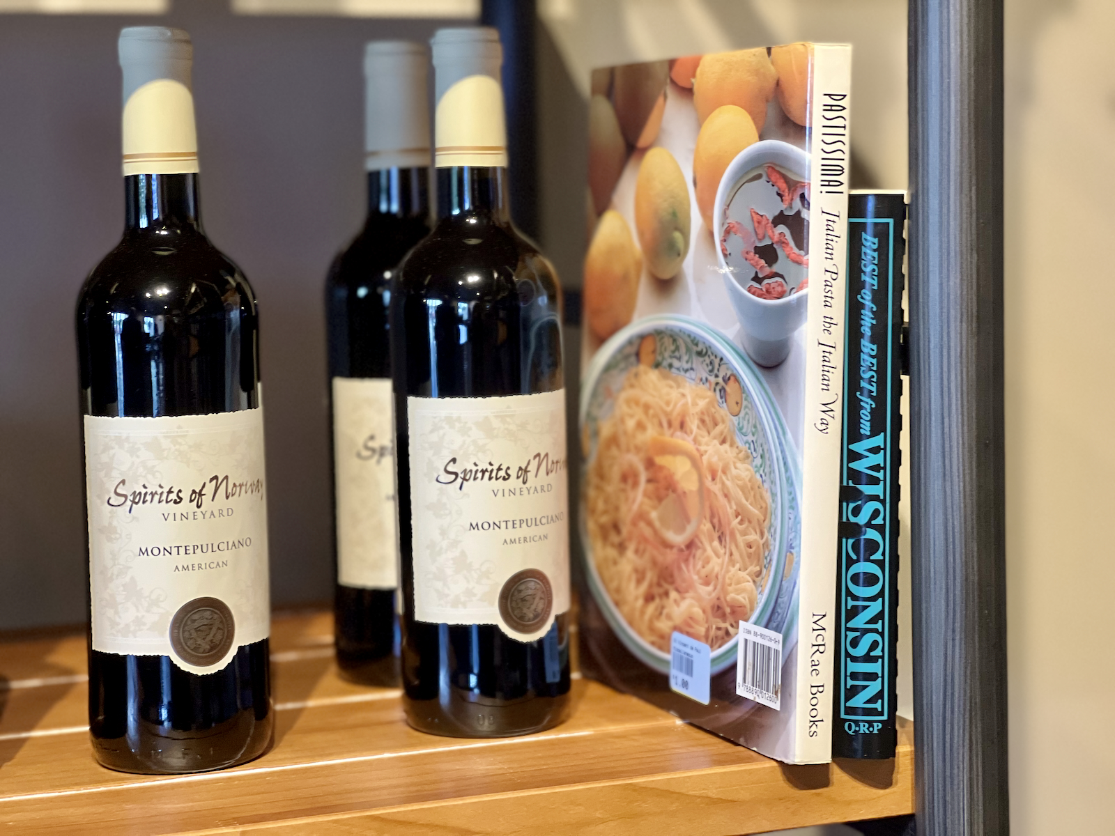 Wine and cookbooks