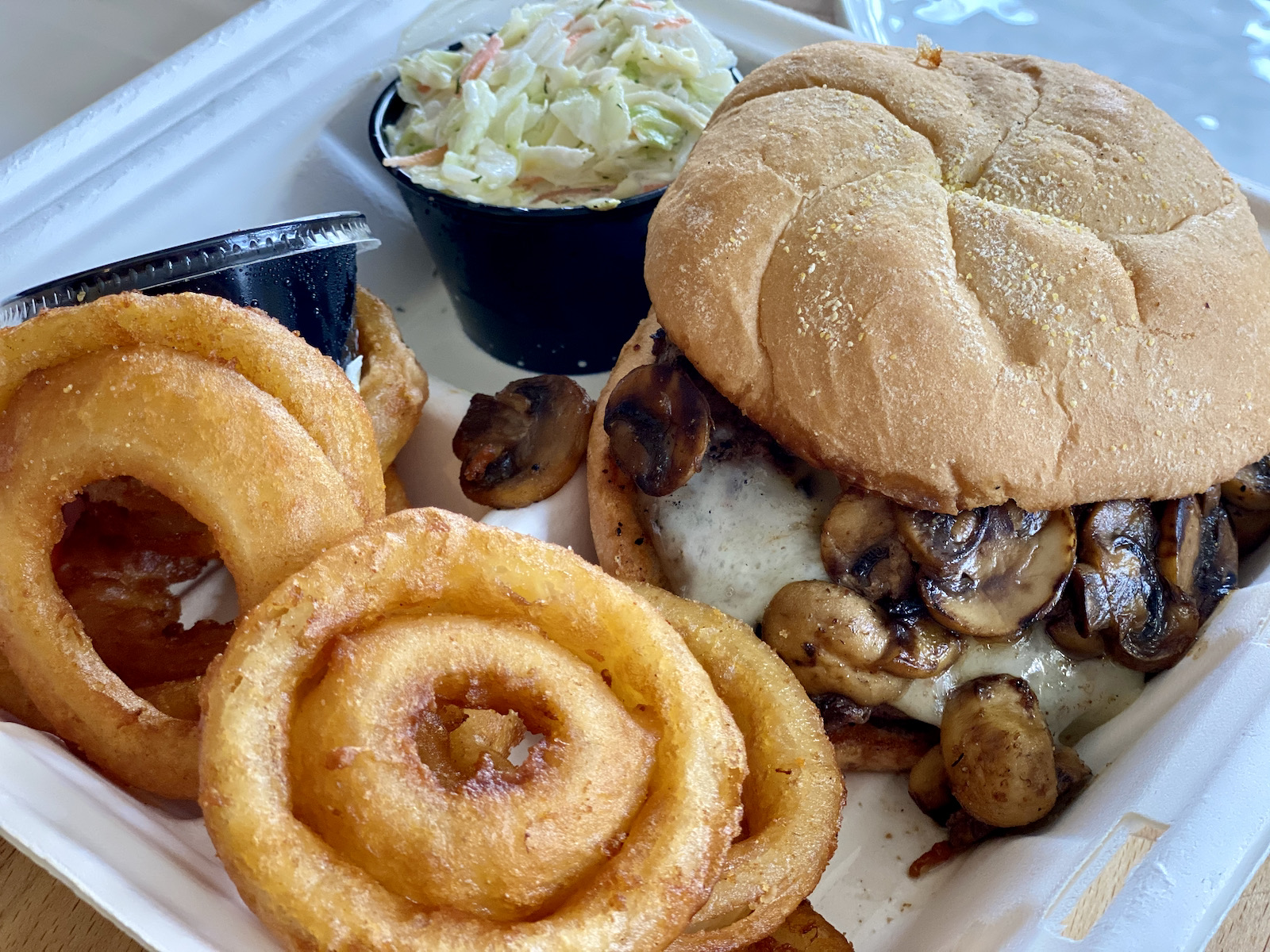 The Mushroom Swiss Burger from Dicken's Grille & Spirits