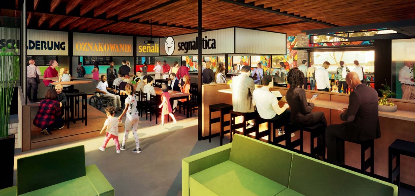 North Avenue Market interior rendering