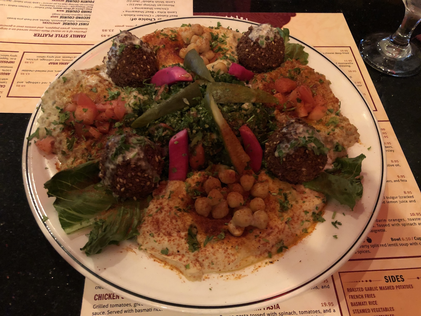 Casablanca falafel platter