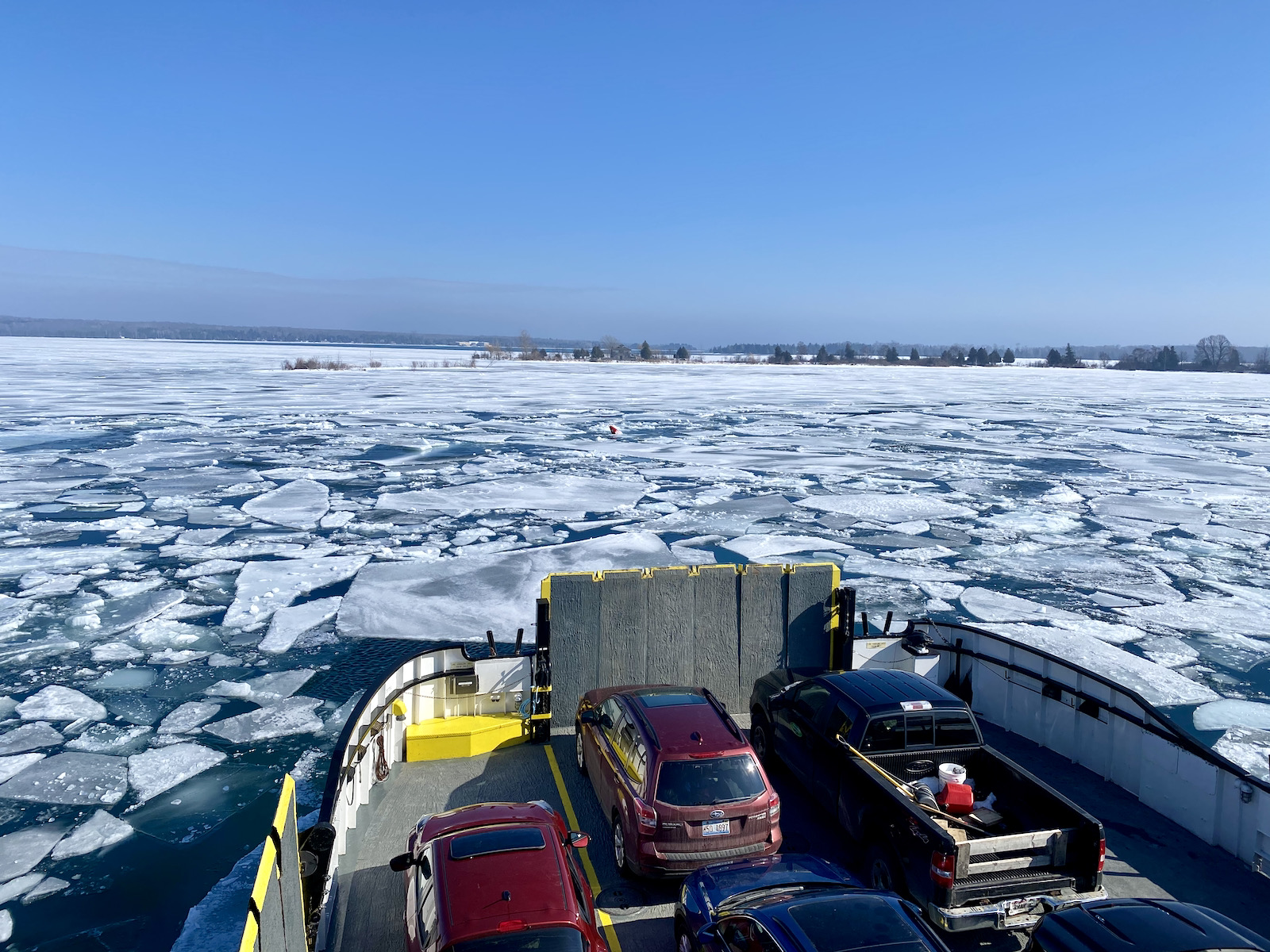 View from the top deck of the Washington Island ferry