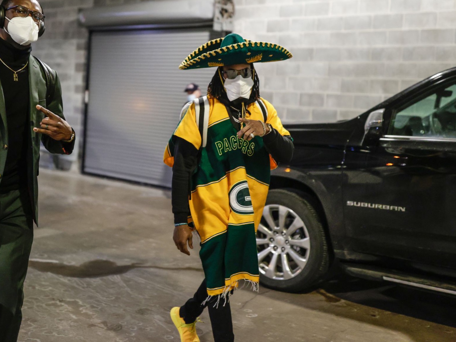 Aaron Jones in sombrero