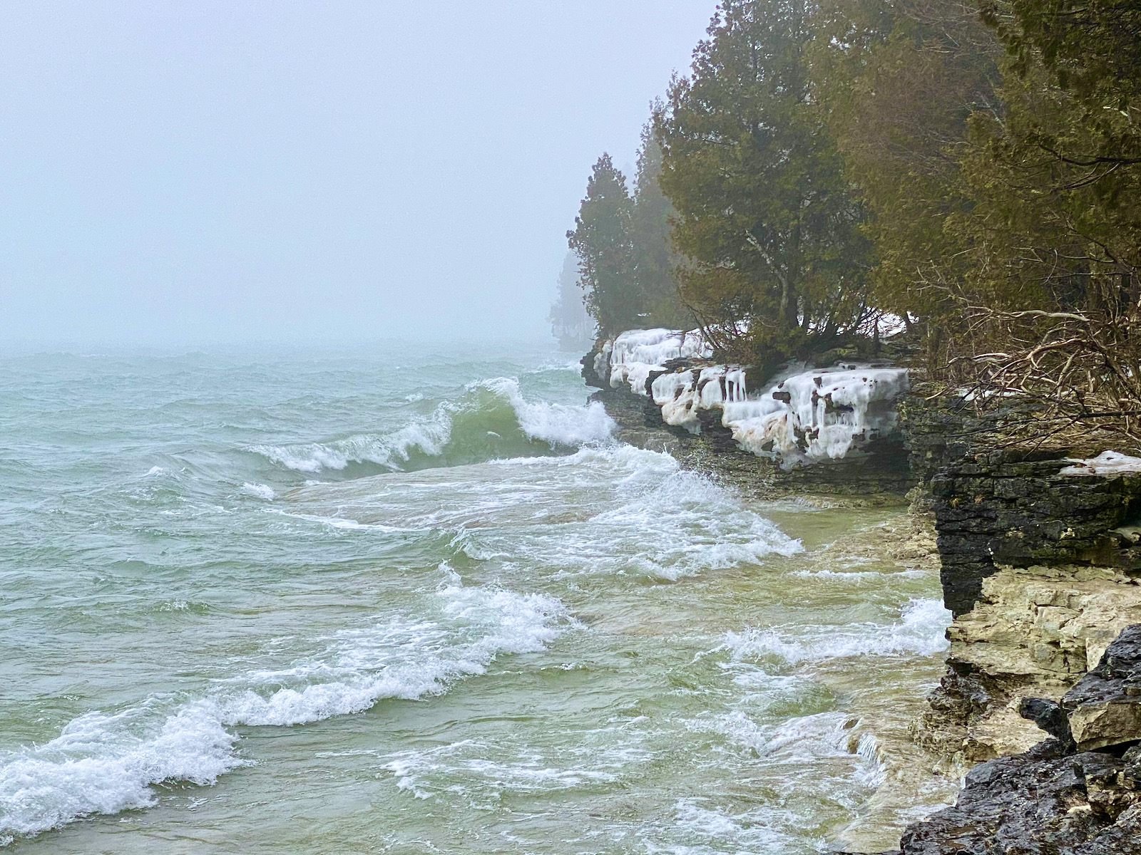 Waves at Cave Point