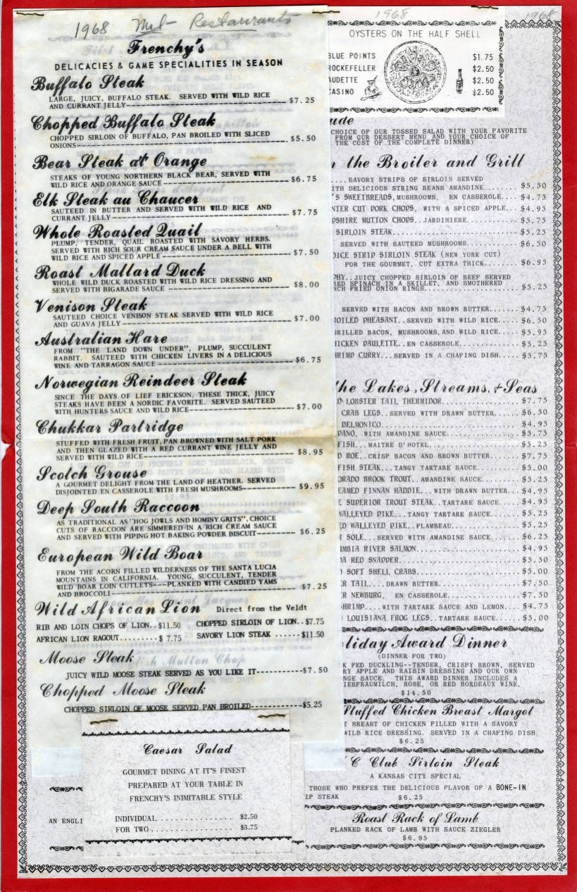 Frenchy menu