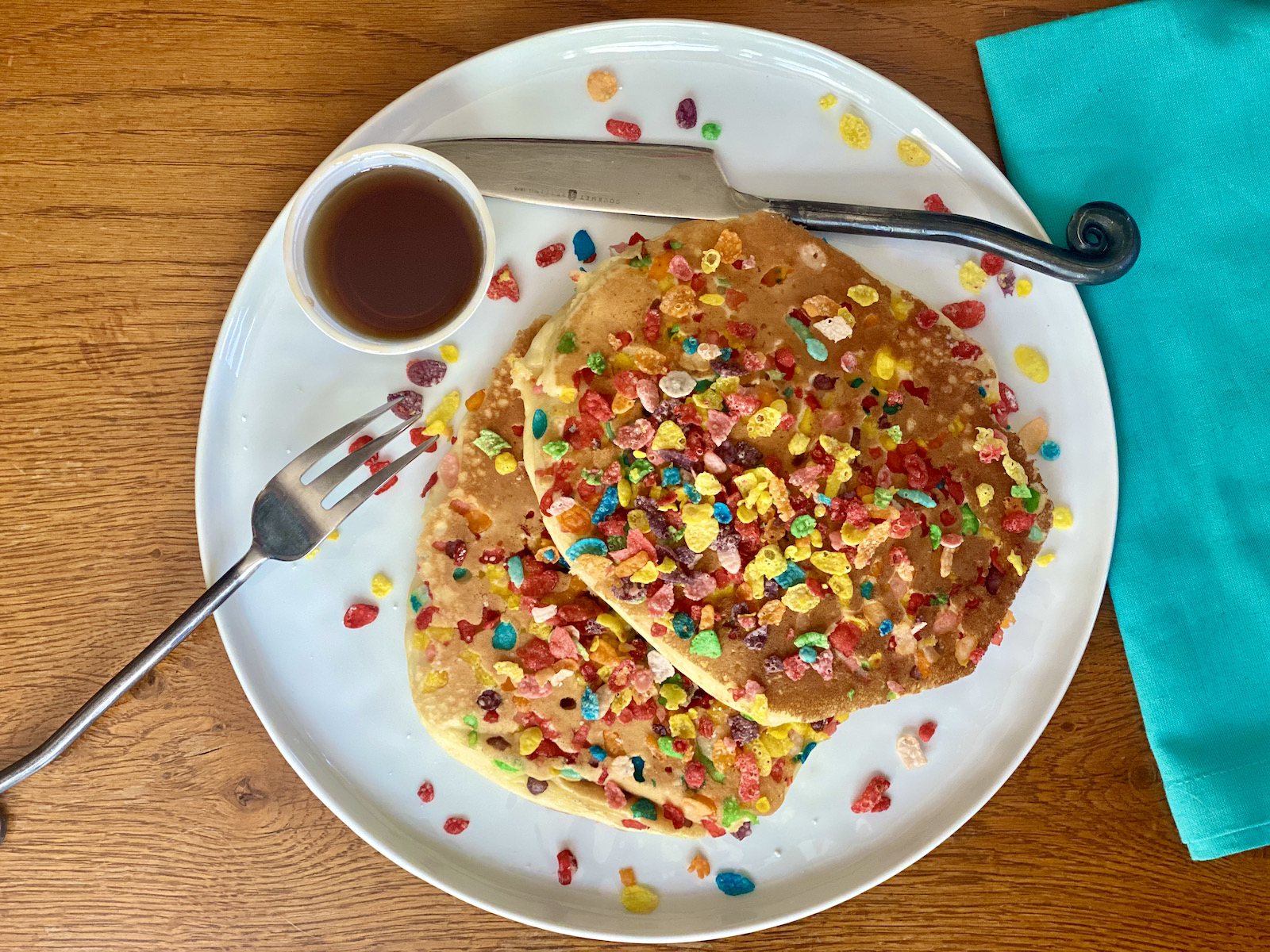 Fruity Pebbles pancakes