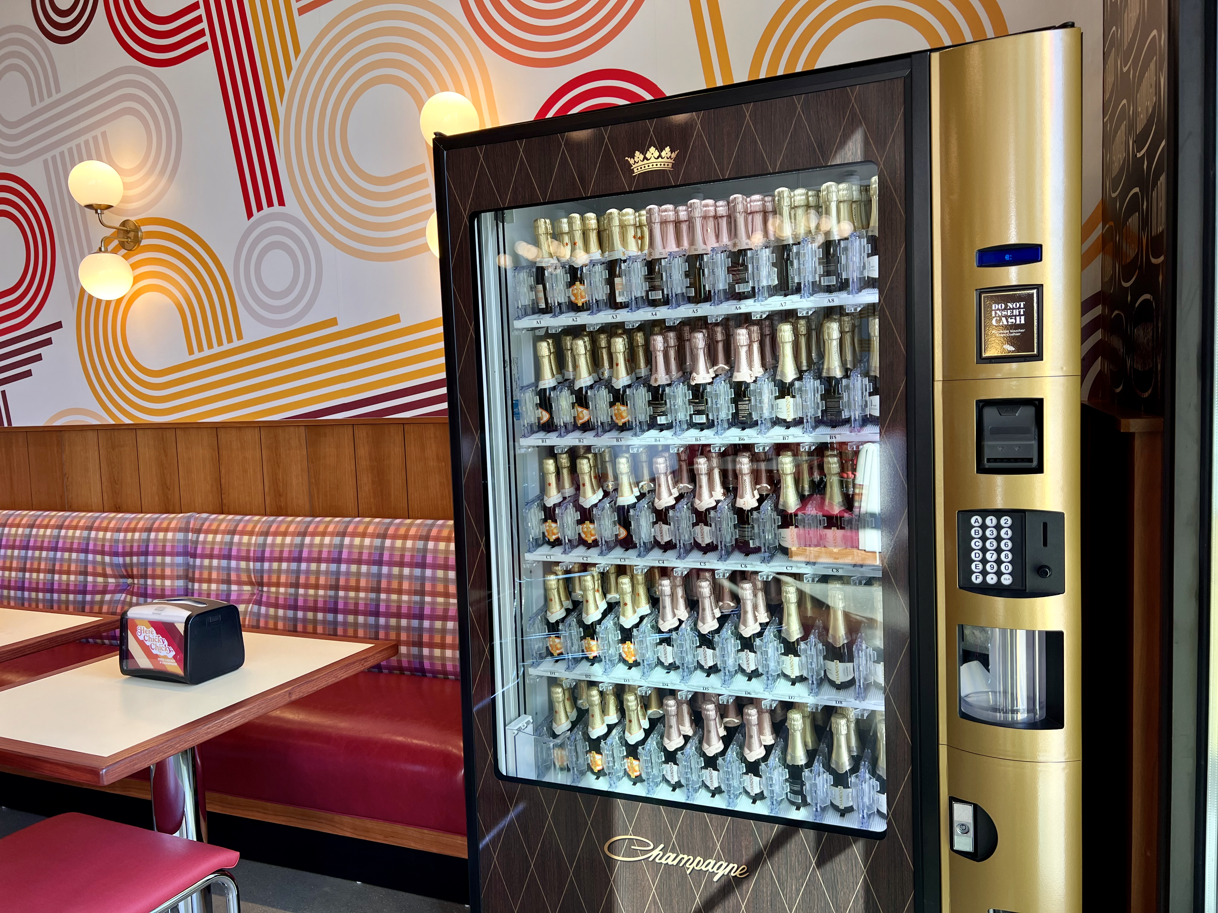 Champagne vending machine