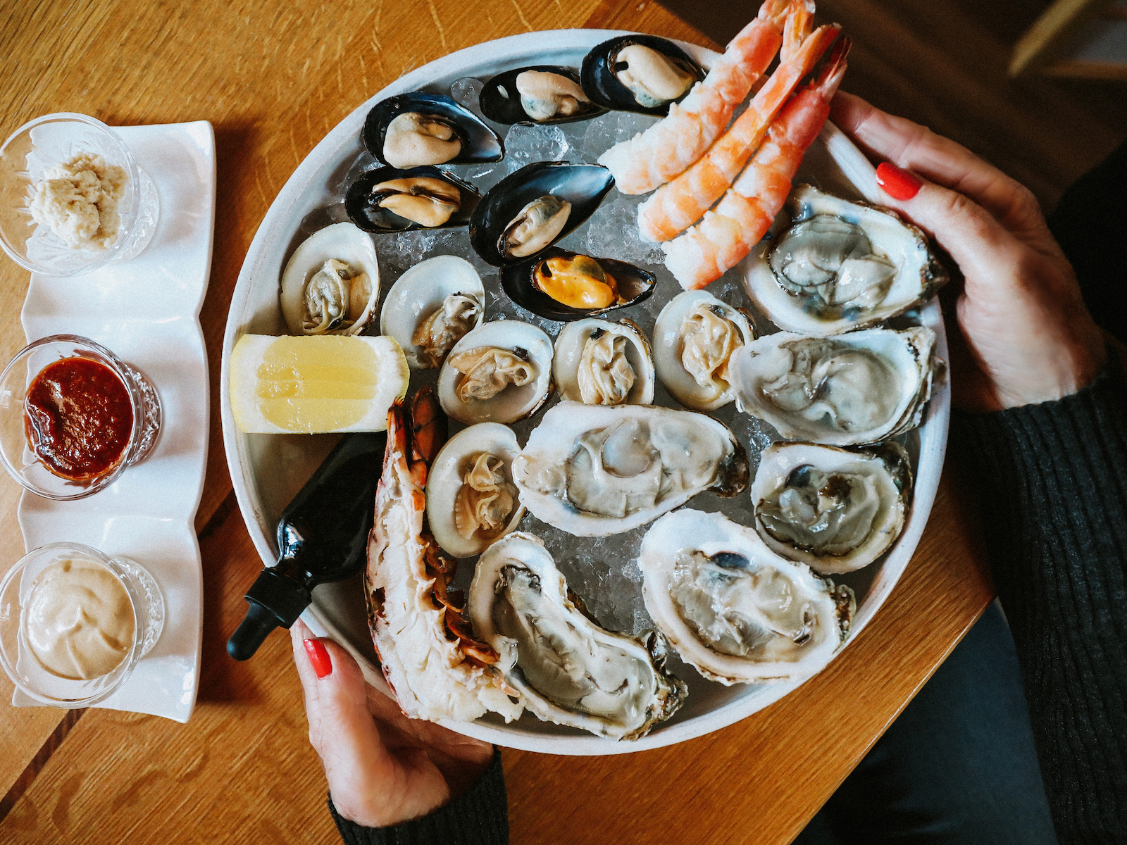 Raw bar selections